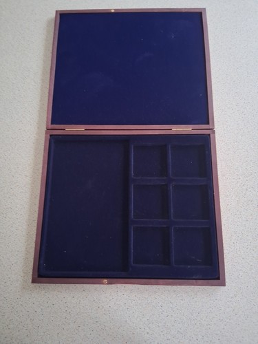 Wooden coin presentation box - wooden,