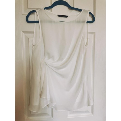 Zara sleeveless ruched blouse