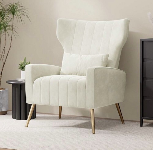 Velvet recliner armchair - armchair, with
