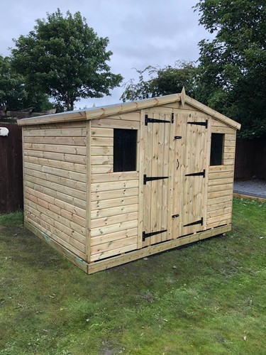 10x8 apex wooden garden shed - 10x8,