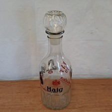 Haig Black & White Whisky Bottle with Stopper Vintage Collectible