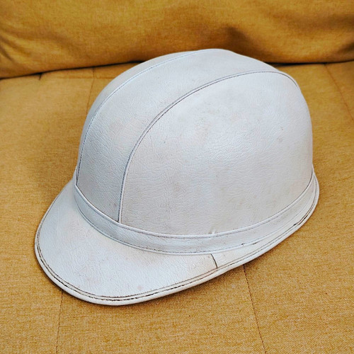 White racing helmet a 1950s - helmet,