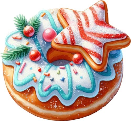 Colour christmas donut wall - donut,