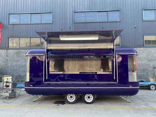 Purple mobile food trailer - mobile,