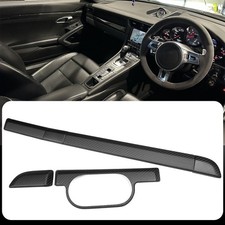 Matte Carbon Dash Interior Trims For Porsche 911 Carrera Targa Turbo 991 2012-19