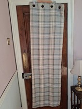 Dunelm Check Ring Top Curtains 45 x 72 Inch (117cm X 182cm)