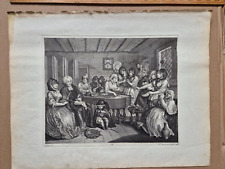 William Hogarth early engraving A Harlot's Progress plate 6  laid paper