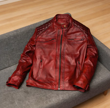 Handmade Men’s Red Leather