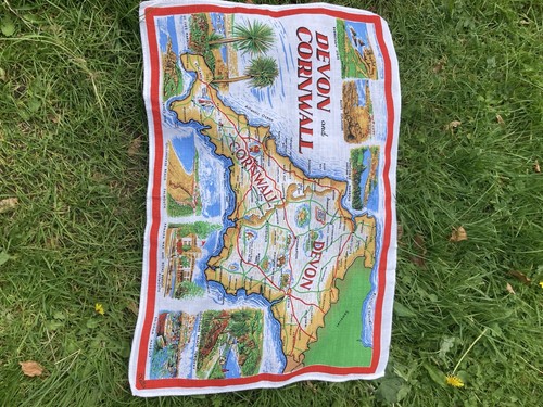 Vintage devon cornwall map - vintage,