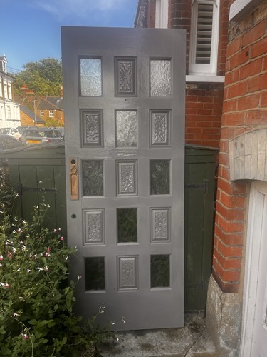 Vintage solid wooden door - solid, with