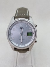 MSF Solar Radio Controlled Mens Quartz Watch, Working, New Battery, Stainless.