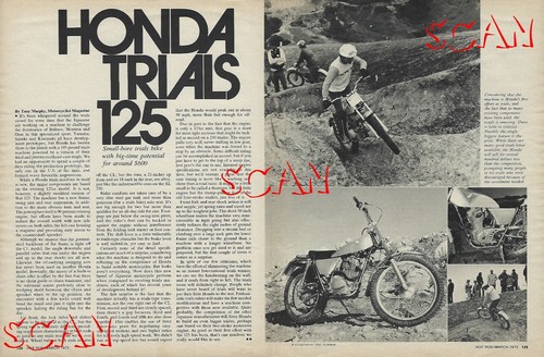 1973 honda trials - trials, 125
