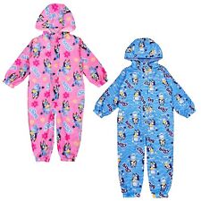 Bluey Puddle Suit Boys Girls Shower Proof Muddy All in One Rainsuit Hooded