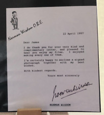 NORMAN WISDOM TYPED LETTER HAND SIGNED BY NORMAN WISDOM