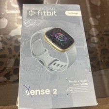 Fitbit Sense 2 Soft Gold Aluminium Case with Blue Mist Infinity Band