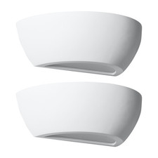 Set of 2 Modern White Wall
