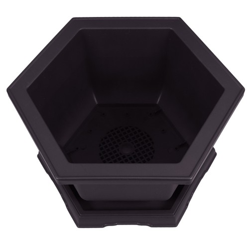 Hexagonal dark brown - dark,