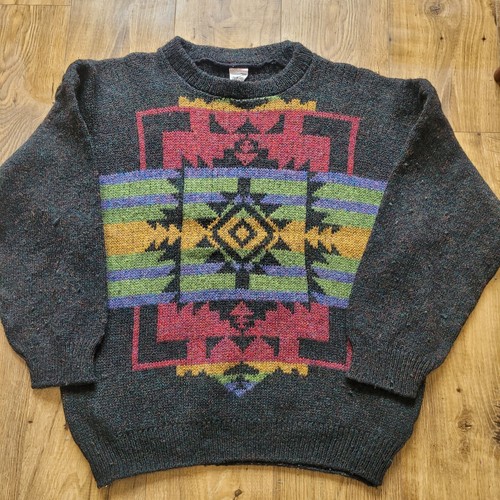 Vintage 100 wool aztec - wool,