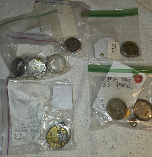 Pocket watch parts lot antique - watch,
