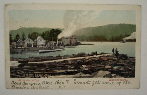 Antique postcard bowness - pc,