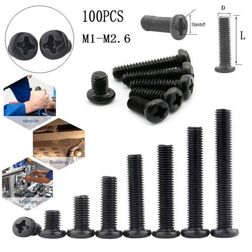 100pcs cross recessed pan head - cross,