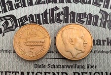 5 MARK GERMAN COIN HITLER