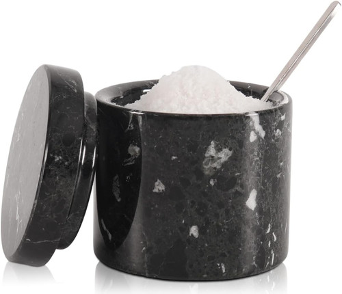 Marble salt cellar - salt, 7.6