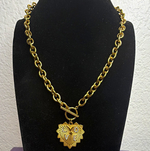 18kgold plated necklace toggle - plated,