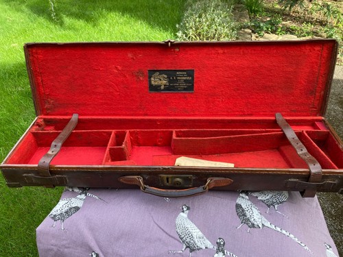 Vintage leather gun case s - case,