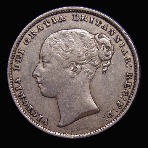 Shilling 1864 die number - 1864,