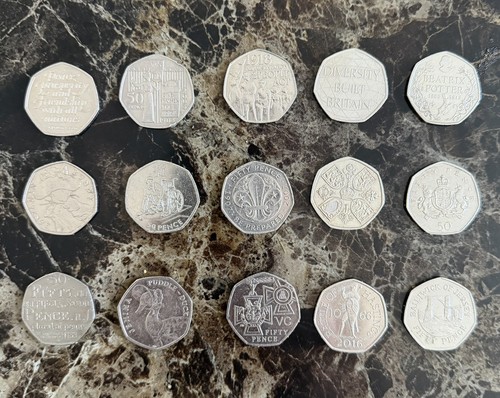 Pieces rare 50p - pieces, coins