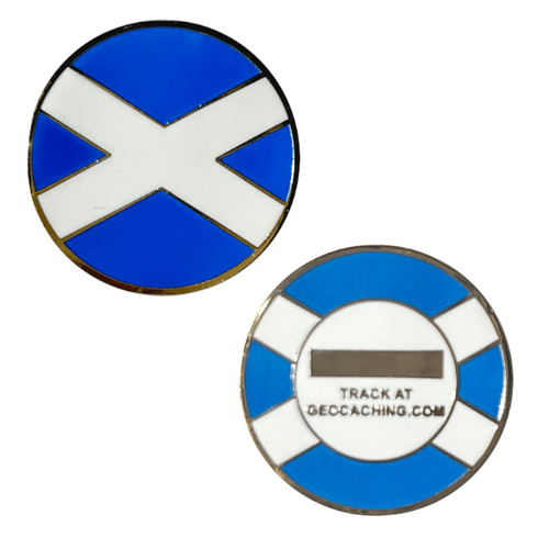 Scotland flag micro - flag, geocoin