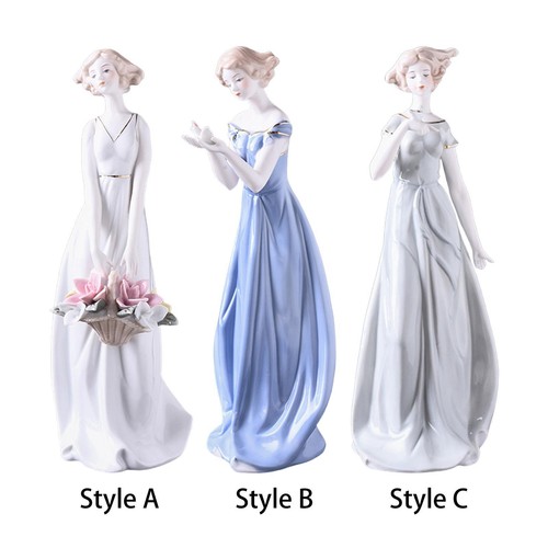 Porcelain lady statue ceramic - lady,
