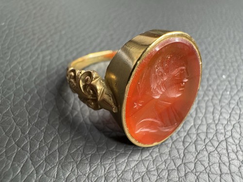 Antique 18ctgold carnelian - antique,