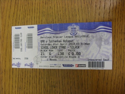 2012 ticket queens park - queens,
