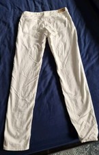 Ladies Jack Wills White Corduroy Skinny Jeans Uk 10, Waist 30”, Leg 32”Spotless♡
