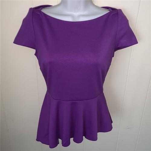 Tahari purple boat neck - tahari,