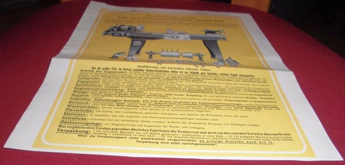 Tool brochure sheet old lead