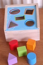 Bigjigs Toys Wooden My First Educational Shape Sorter Posting Box