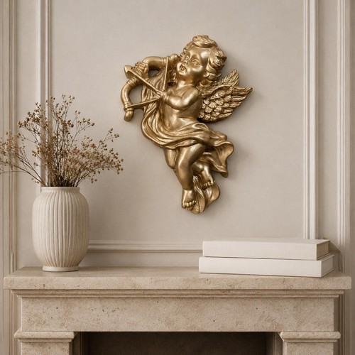 Cherub wall ornament resin - wall,