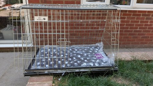 Folding dog crate large - folding, 36"