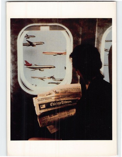 Postcard airplane window - postcard,