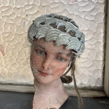 Vintage 1940s 1950s Blue Silk