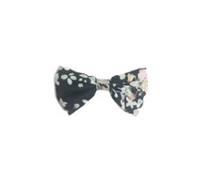 Black White Pink Ribbon Bow Tie Medium Grip Clamp Slider Alligator Pin Hair Clip