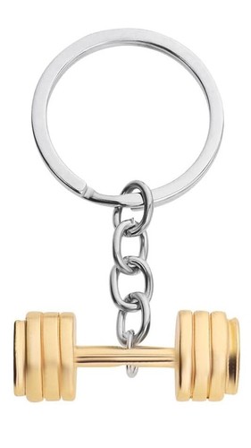 Dumbbell keyring weight - |,
