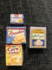 Sylvanian Families Supermarket Food - Crackers Cheese Cornflakes Wheat Flour