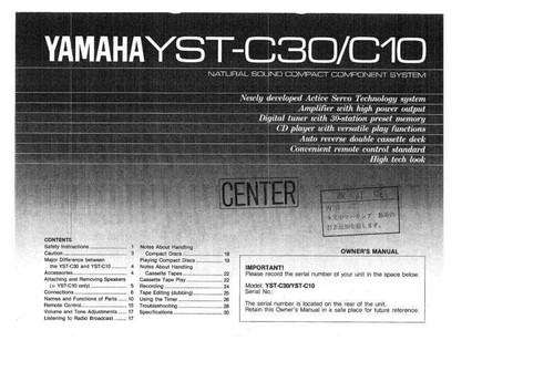 Yamaha yst c10 amplifier - yst-c10,