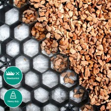 Gravel grid with weed membrane - grid,