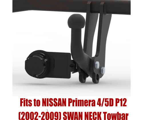 Swan neck tow - bar, for