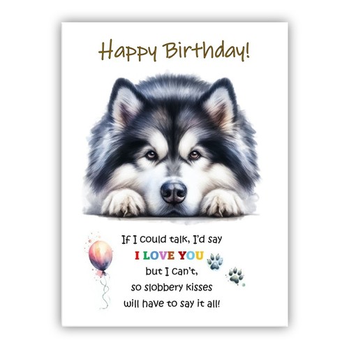 Birthday card from the - the, dog
